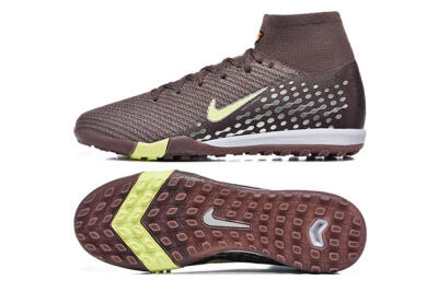 Nike Air Zoom Mercurial Superfly 10 Elite TF Football Shoes - Brown/Lime Green/Gray