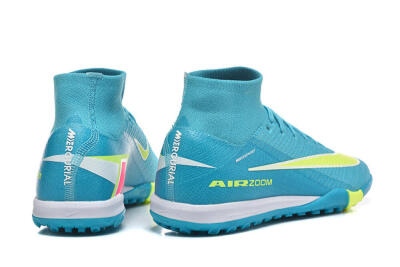 Nike Air Zoom Mercurial Superfly 10 Elite TF Football Shoes - Blue/Electric Lime/Neon Yellow