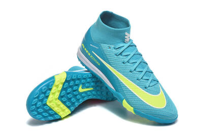 Nike Air Zoom Mercurial Superfly 10 Elite TF Football Shoes - Blue/Electric Lime/Neon Yellow