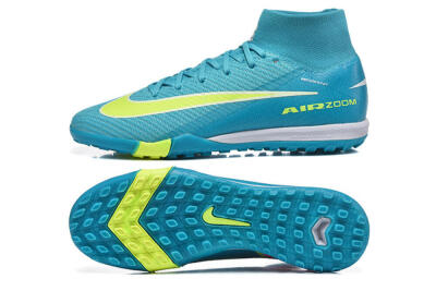 Nike Air Zoom Mercurial Superfly 10 Elite TF Football Shoes - Blue/Electric Lime/Neon Yellow