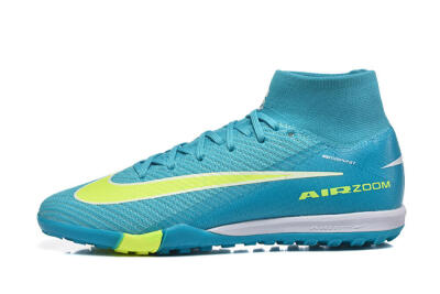 Nike Air Zoom Mercurial Superfly 10 Elite TF Football Shoes - Blue/Electric Lime/Neon Yellow