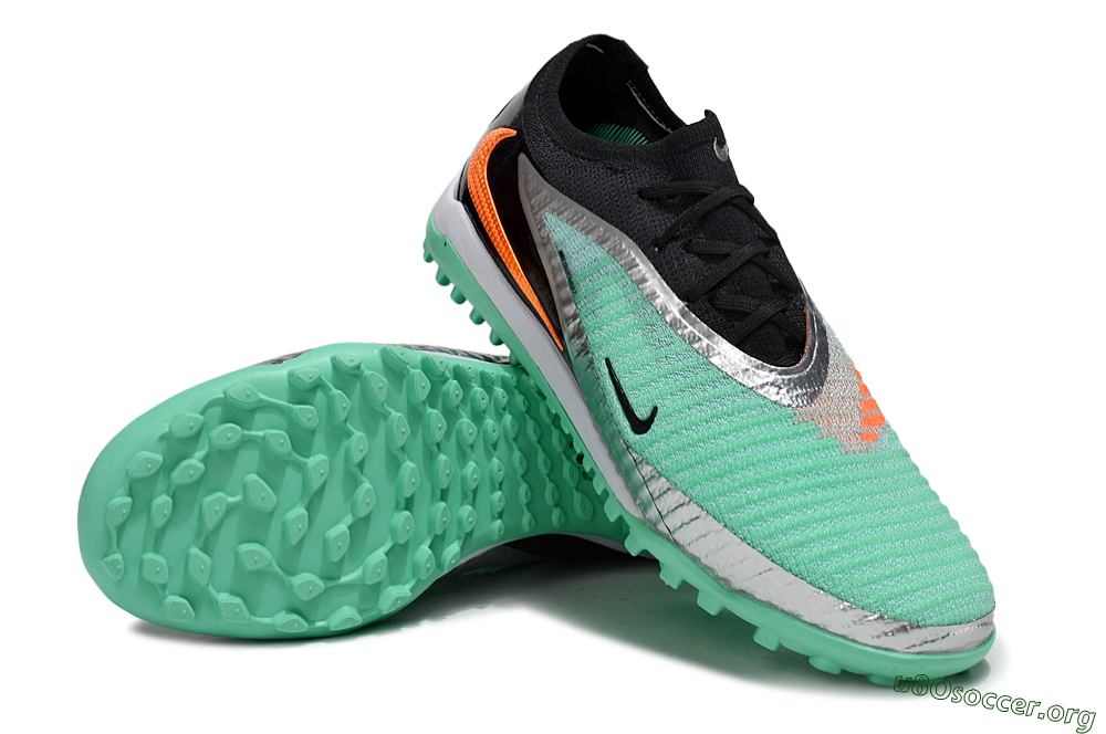 Nike Phantom 6 Low Elite TF Football Shoes - Green/Mint Green/Black Orange 4