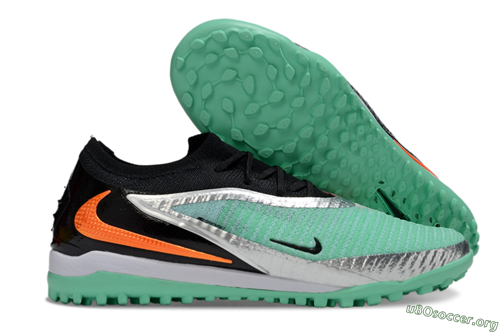 Nike Phantom 6 Low Elite TF Football Shoes - Green/Mint Green/Black Orange 2