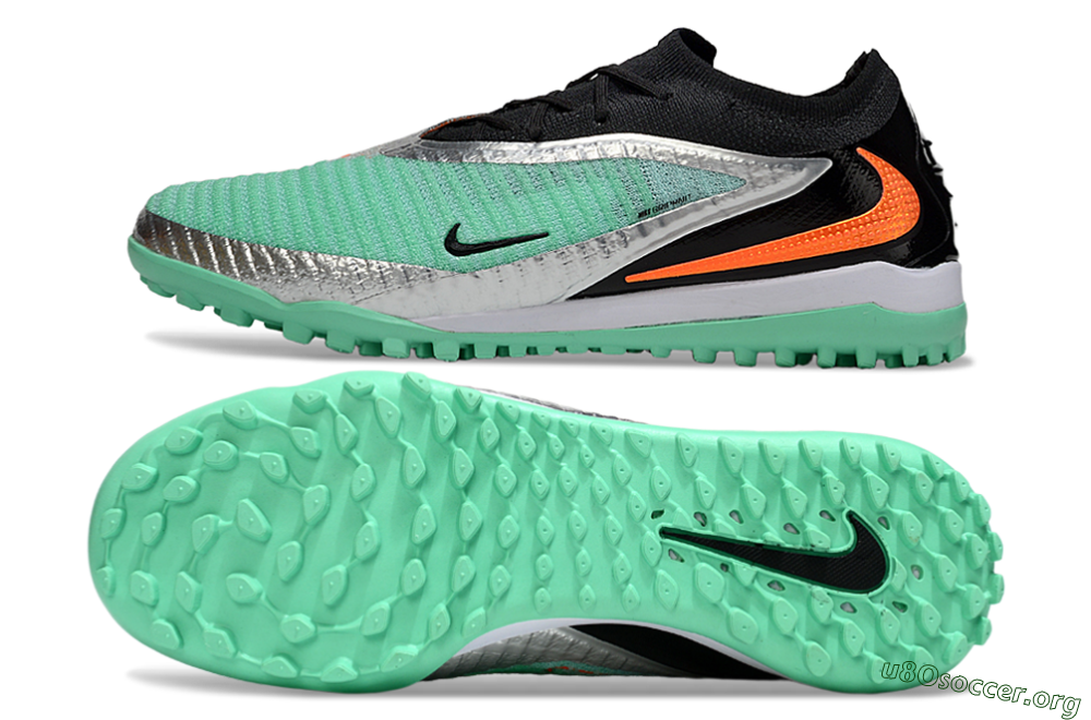 Nike Phantom 6 Low Elite TF Football Shoes - Green/Mint Green/Black Orange 1