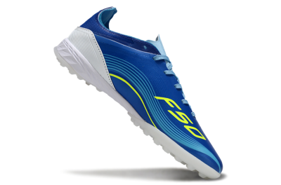 Messi x Adidas F50 Pro TF Football Shoes - Blue/Neon Green/White