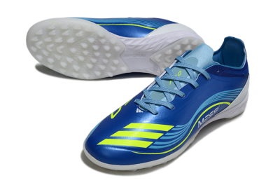 Messi x Adidas F50 Pro TF Football Shoes - Blue/Neon Green/White