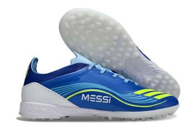 Messi x Adidas F50 Pro TF Football Shoes - Blue/Neon Green/White