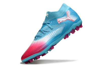 Puma Future 8 Ultimate MG Football Boots - Blue/Sky Blue/Fuchsia Pink