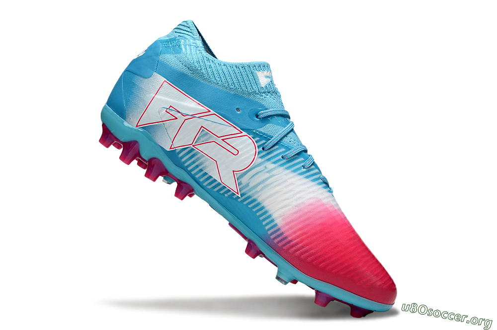Puma Future 8 Ultimate MG Football Boots - Blue/Sky Blue/Fuchsia Pink 4