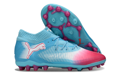 Puma Future 8 Ultimate MG Football Boots - Blue/Sky Blue/Fuchsia Pink