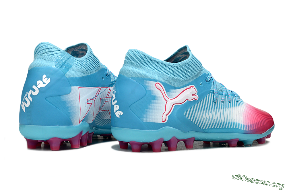 Puma Future 8 Ultimate MG Football Boots - Blue/Sky Blue/Fuchsia Pink 6