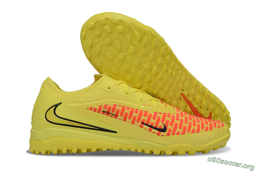 Nike Phantom 6 Low Elite TF Football Shoes - Yellow/Neon Yellow/Flame Orange 2