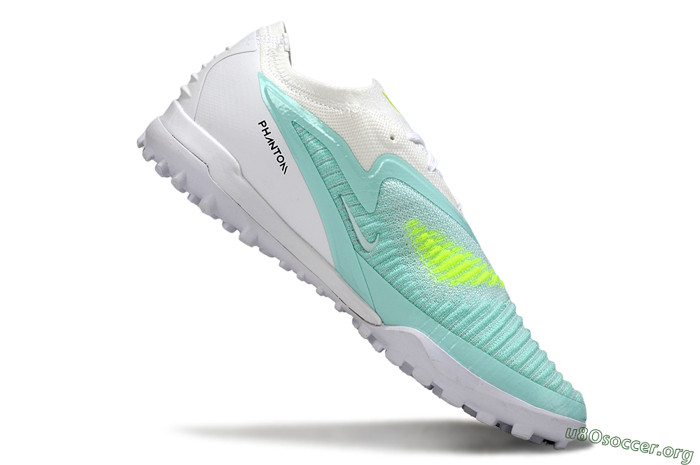 Nike Phantom 6 Low Elite TF Football Shoes - Aqua/Lime Green/White 4
