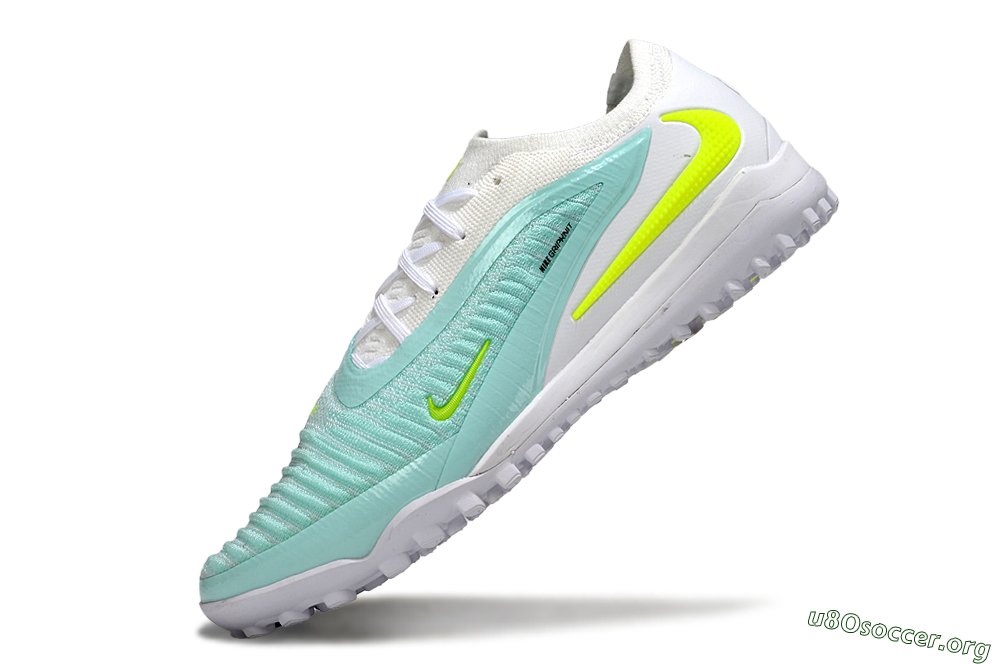Nike Phantom 6 Low Elite TF Football Shoes - Aqua/Lime Green/White 5