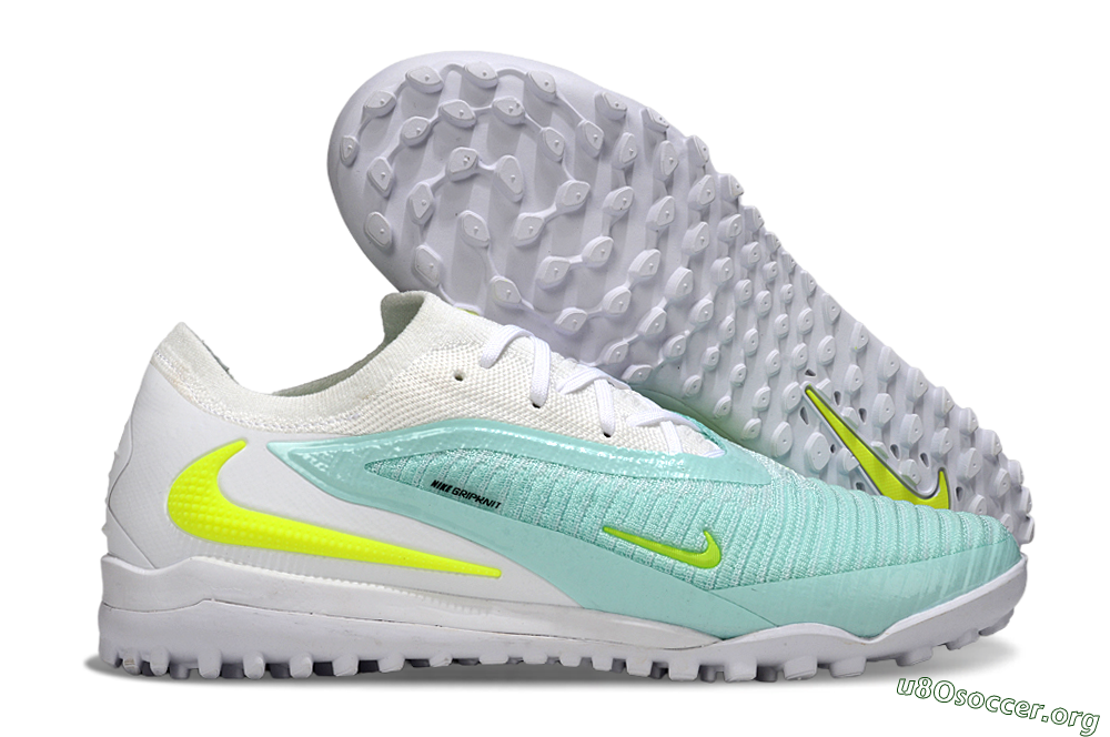 Nike Phantom 6 Low Elite TF Football Shoes - Aqua/Lime Green/White 2