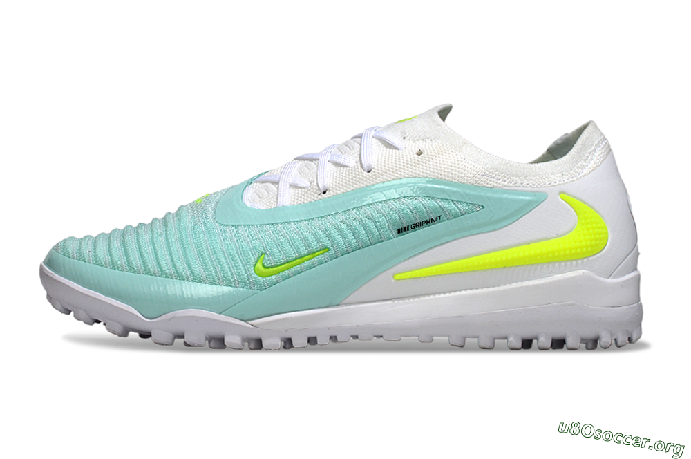 Nike Phantom 6 Low Elite TF Football Shoes - Aqua/Lime Green/White 3