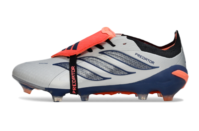 Adidas Predator 26 Elite Fold-Over Tongue FG Football Boots - Gray/Navy Blue/Orange