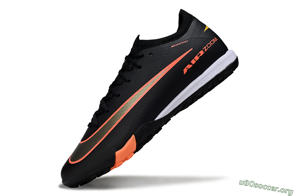 Nike Air Zoom Mercurial Vapor 16 Elite TF Football Shoes - Black/Electric Orange/Gold Rush 5