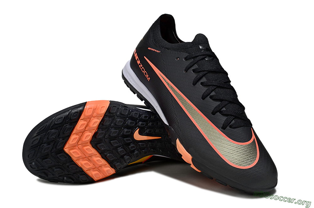 Nike Air Zoom Mercurial Vapor 16 Elite TF Football Shoes - Black/Electric Orange/Gold Rush 0