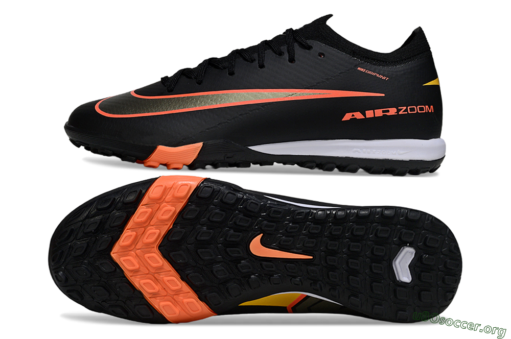 Nike Air Zoom Mercurial Vapor 16 Elite TF Football Shoes - Black/Electric Orange/Gold Rush 1