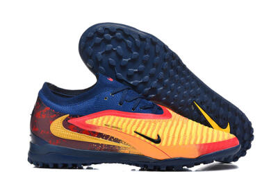 Nike Phantom 6 Low Elite TF Football Shoes - Yellow/Fiery Red/Navy Blue