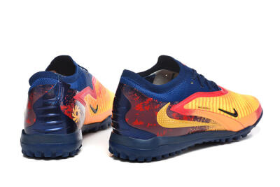 Nike Phantom 6 Low Elite TF Football Shoes - Yellow/Fiery Red/Navy Blue