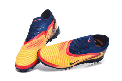 Nike Phantom 6 Low Elite TF Football Shoes - Yellow/Fiery Red/Navy Blue