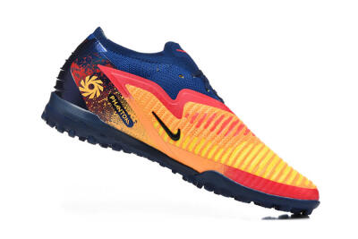 Nike Phantom 6 Low Elite TF Football Shoes - Yellow/Fiery Red/Navy Blue