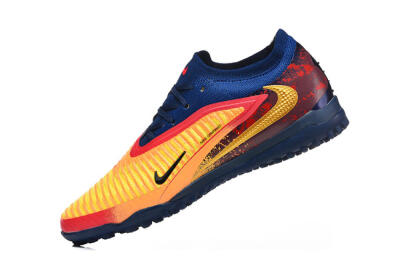 Nike Phantom 6 Low Elite TF Football Shoes - Yellow/Fiery Red/Navy Blue