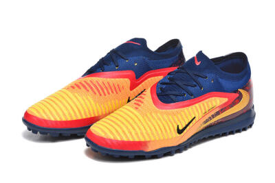 Nike Phantom 6 Low Elite TF Football Shoes - Yellow/Fiery Red/Navy Blue