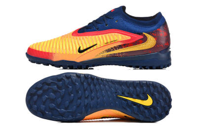 Nike Phantom 6 Low Elite TF Football Shoes - Yellow/Fiery Red/Navy Blue