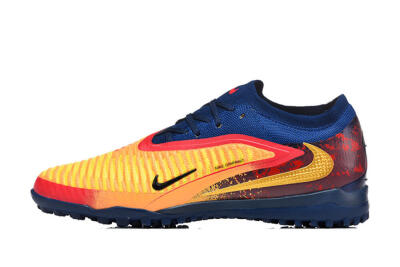 Nike Phantom 6 Low Elite TF Football Shoes - Yellow/Fiery Red/Navy Blue