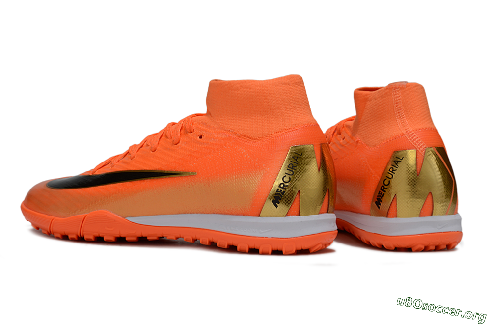 Nike Air Zoom Mercurial Superfly 10 Elite TF Football Shoes - Orange/Bright Blaze/Black Gold 4