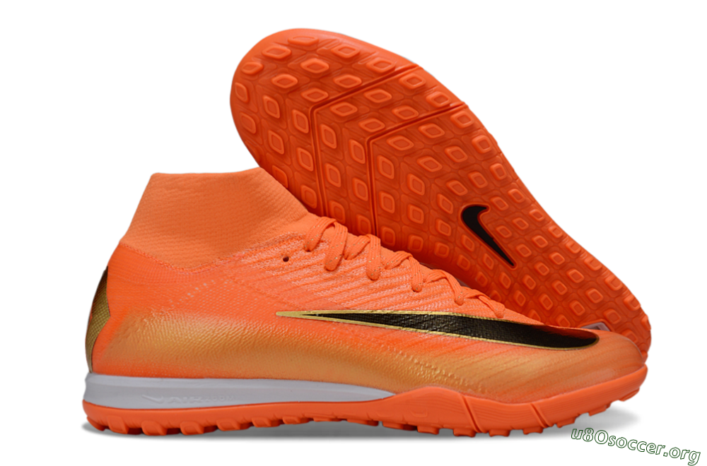 Nike Air Zoom Mercurial Superfly 10 Elite TF Football Shoes - Orange/Bright Blaze/Black Gold 2