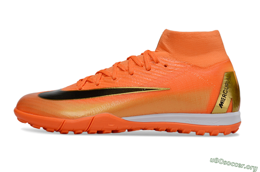 Nike Air Zoom Mercurial Superfly 10 Elite TF Football Shoes - Orange/Bright Blaze/Black Gold 3
