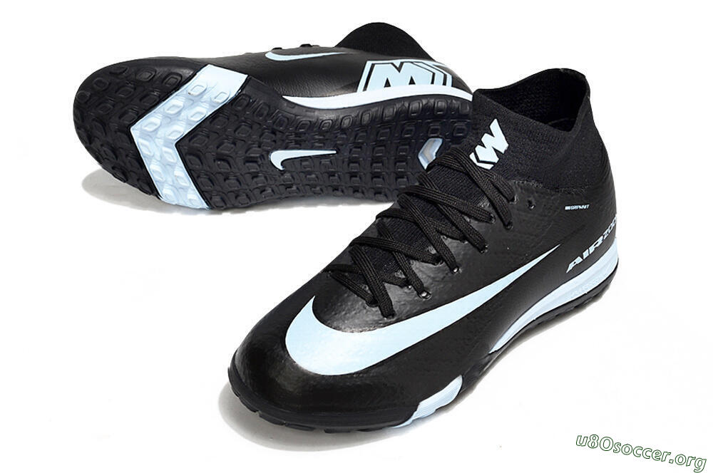 Nike Air Zoom Mercurial Superfly 10 Elite TF Football Shoes - Black/Sky Blue/Black 0