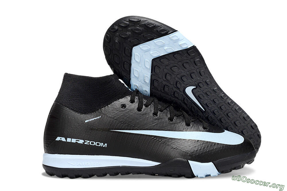 Nike Air Zoom Mercurial Superfly 10 Elite TF Football Shoes - Black/Sky Blue/Black 2