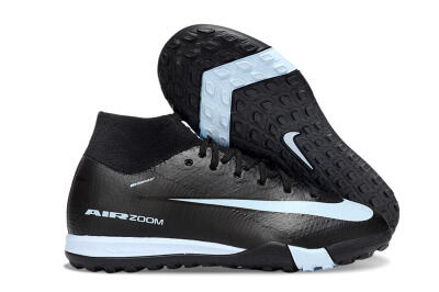 Nike Air Zoom Mercurial Superfly 10 Elite TF Football Shoes - Black/Sky Blue/Black