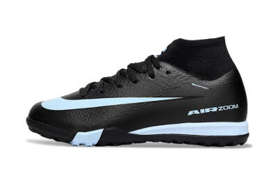 Nike Air Zoom Mercurial Superfly 10 Elite TF Football Shoes - Black/Sky Blue/Black
