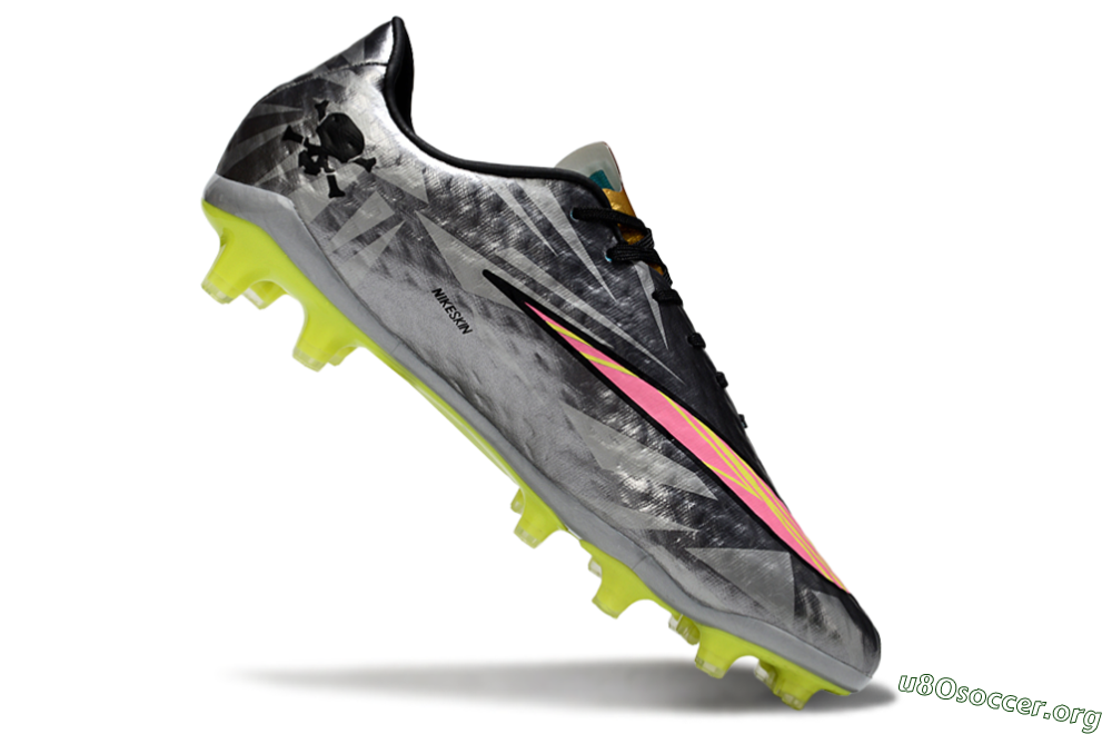 Nike Hypervenom Phantom FG Football Boots - Gray/Neon Yellow/Metallic Silver 5