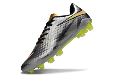 Nike Hypervenom Phantom FG Football Boots - Gray/Neon Yellow/Metallic Silver