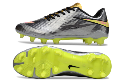 Nike Hypervenom Phantom FG Football Boots - Gray/Neon Yellow/Metallic Silver
