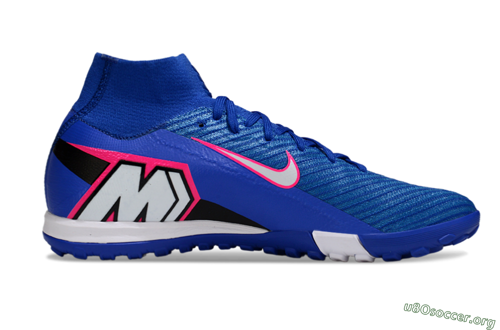 Nike Air Zoom Mercurial Superfly 10 Elite TF Football Shoes - Blue/Electric Blue/Neon Pink 4