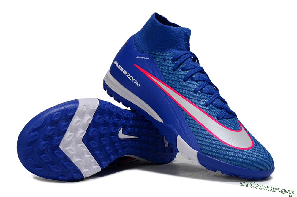 Nike Air Zoom Mercurial Superfly 10 Elite TF Football Shoes - Blue/Electric Blue/Neon Pink 1