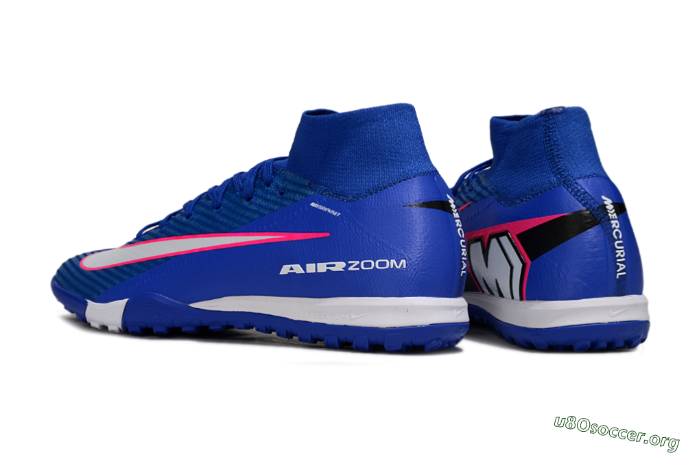 Nike Air Zoom Mercurial Superfly 10 Elite TF Football Shoes - Blue/Electric Blue/Neon Pink 5