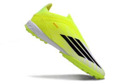 Adidas F50 Elite Laceless TF Football Shoes - Yellow/Neon Yellow/Crisp White