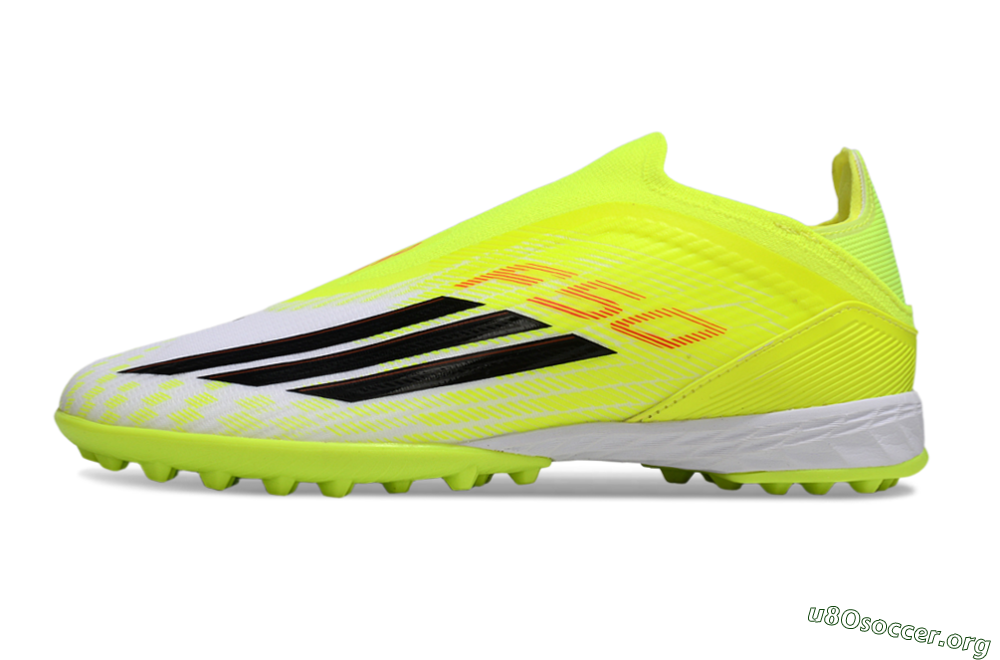 Adidas F50 Elite Laceless TF Football Shoes - Yellow/Neon Yellow/Crisp White 3