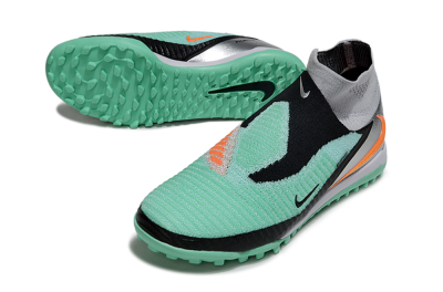 Nike Phantom 6 High Elite TF Football Shoes - Green/Aqua Mint/Neon Orange