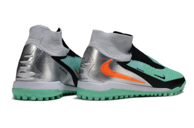 Nike Phantom 6 High Elite TF Football Shoes - Green/Aqua Mint/Neon Orange
