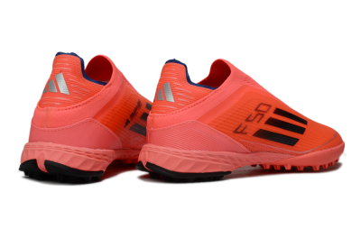 Adidas F50 Elite Laceless TF Football Shoes - Coral/Bright Coral/Black